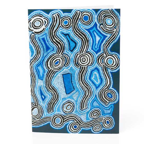 Bessie Sims Aboriginal Art Greeting Card by Alperstein Designs