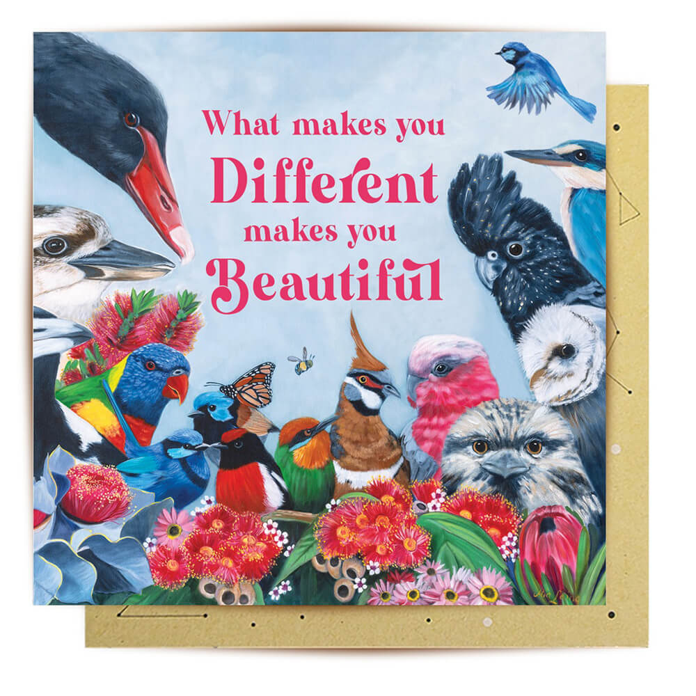 Bird Themed Greeting Card Australia What Makes You Different