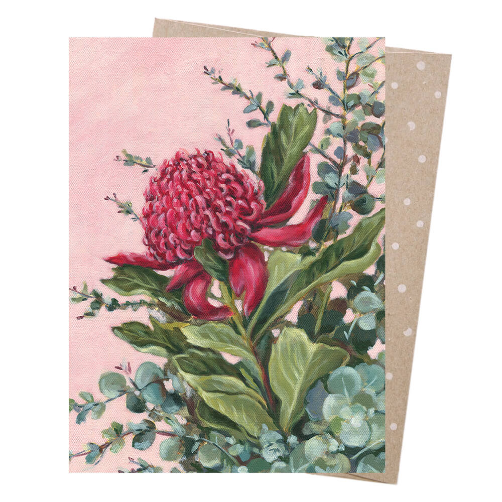 Blank Cards Australia Native Waratah Earth Greetings