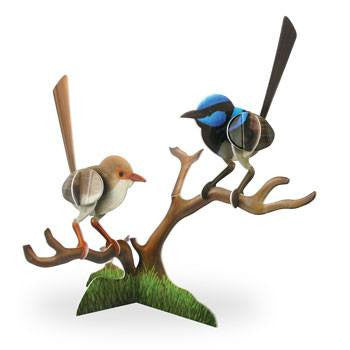 Australian Made Gifts &amp; Souvenirs with the Blue Wren 3D Construction Postcard -by Odd Ball. For the best Australian online shopping for a Accessories - 1