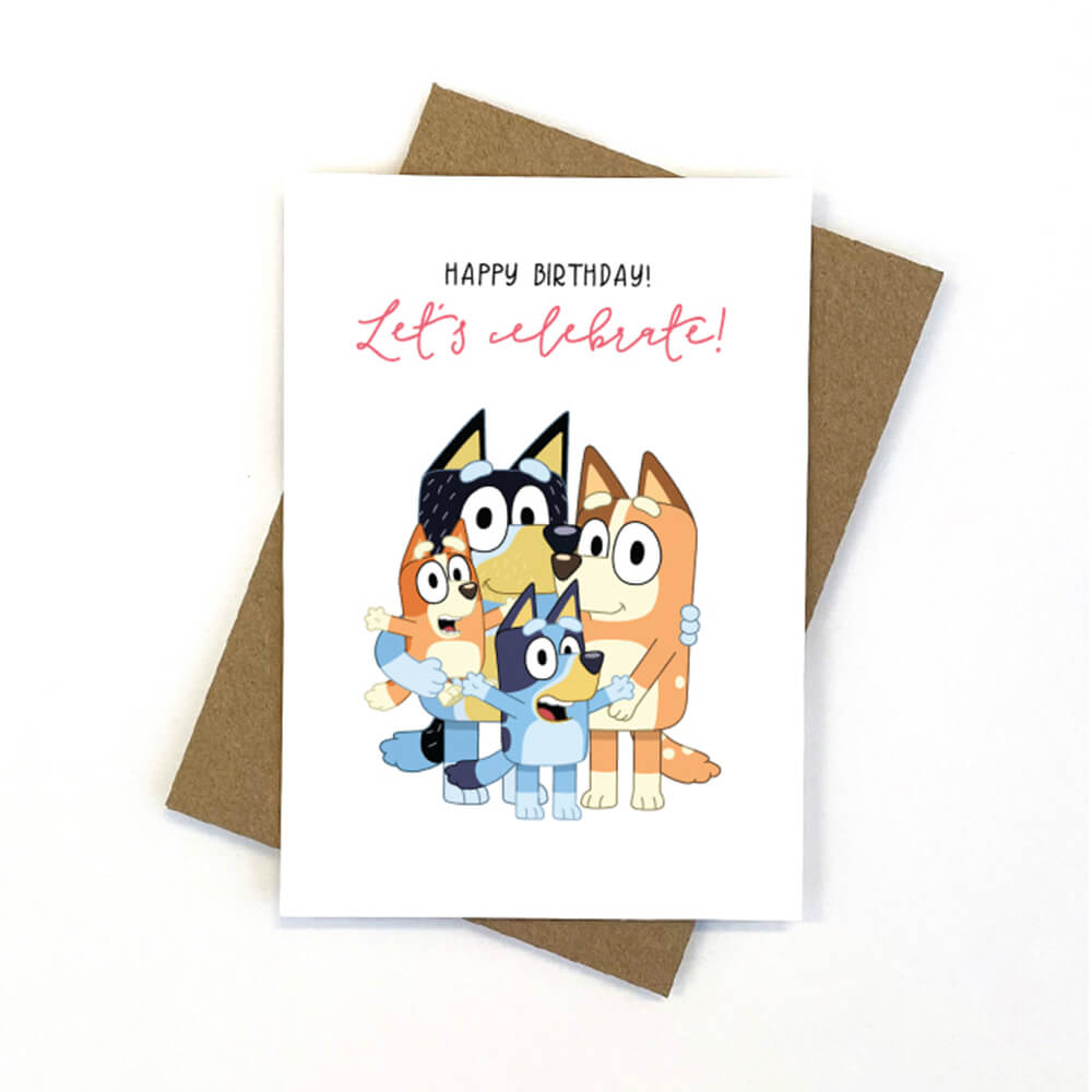 Bluey Celebration Birthday Card