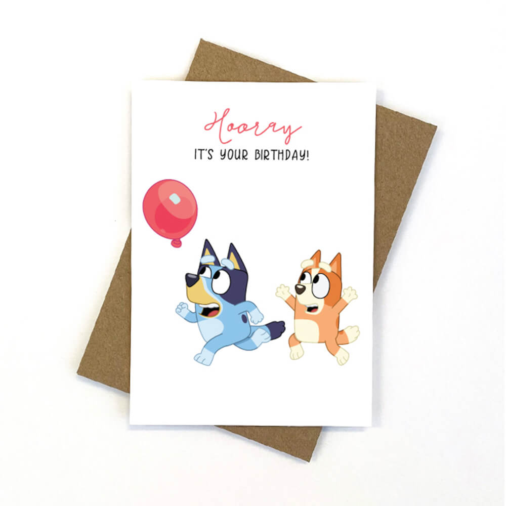 Bluey Hooray Birthday Card - Bits of Australia