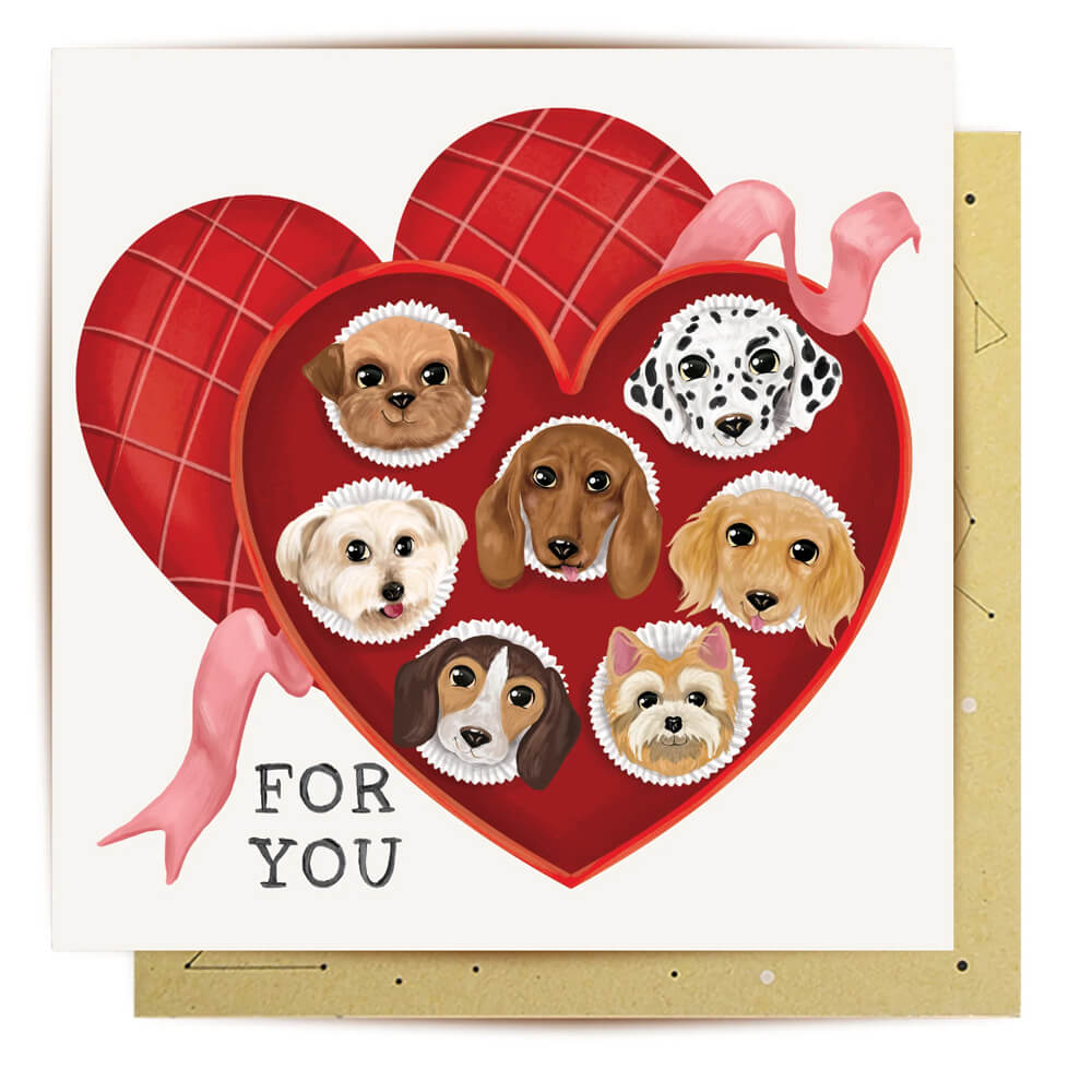 Dog Themed Valentines Day Card Australia by La La Land