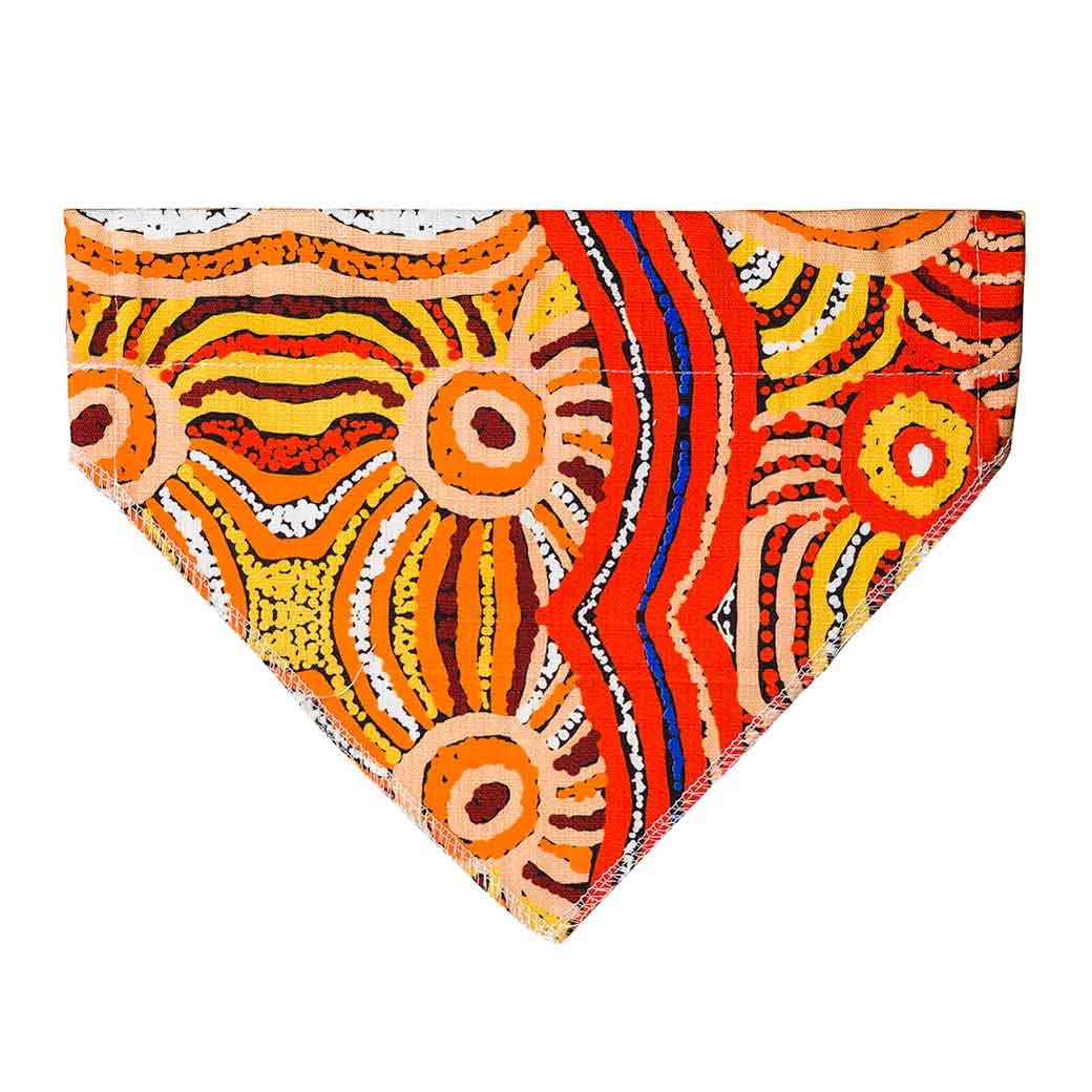 Dog bandana Australian Made Aboriginal Art Nora Davidson