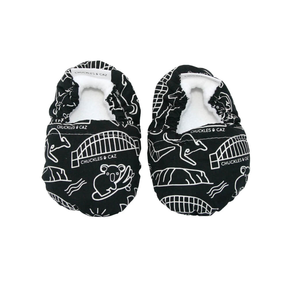 Gifts Australia for Babies Aussie icons Baby Booties by Chuckles Caz