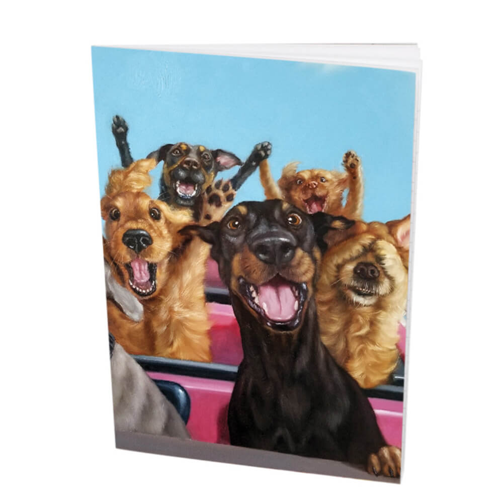 Rollercoaster Dogs A6 Notebook