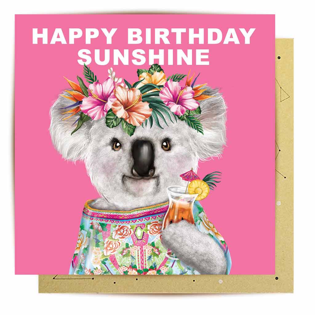 Birthday Koala Greeting Card