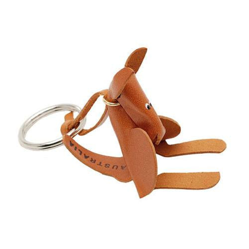 Australian Made Souvenirs with the jumping Kangaroo Leather keyring