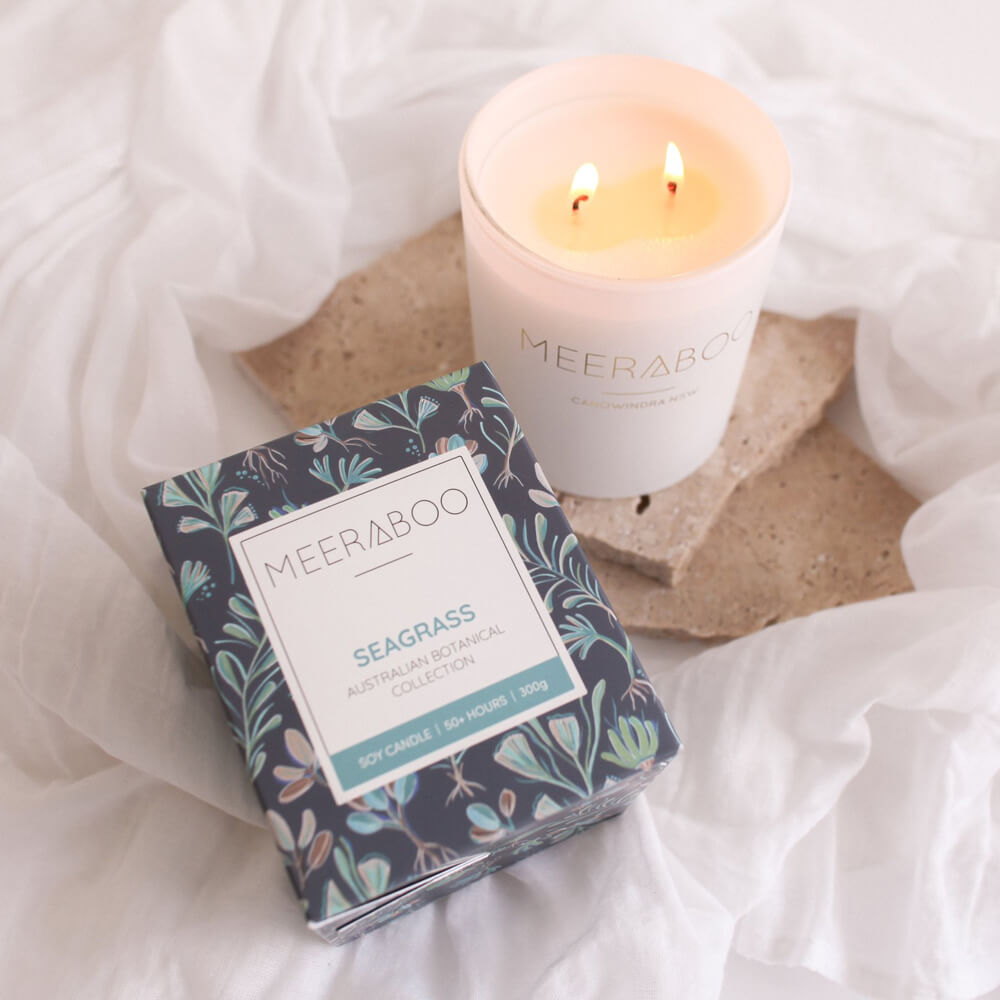 Australian Made Candles Gifts for Home Seagrass Scent Meeraboo