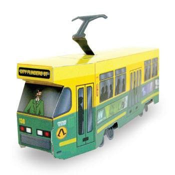 Australian Made Gifts &amp; Souvenirs with the Melbourne Trams 3D Construction Postcard -by Odd Ball. For the best Australian online shopping for a Accessories - 1