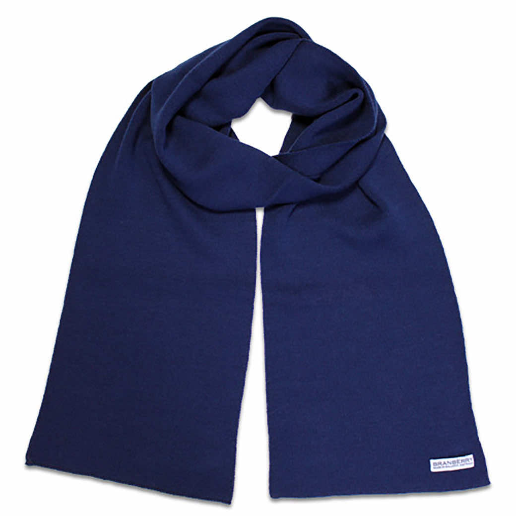 Mens Merino Wool Scarf Blue Australian Made Gifts for Dad Branberry