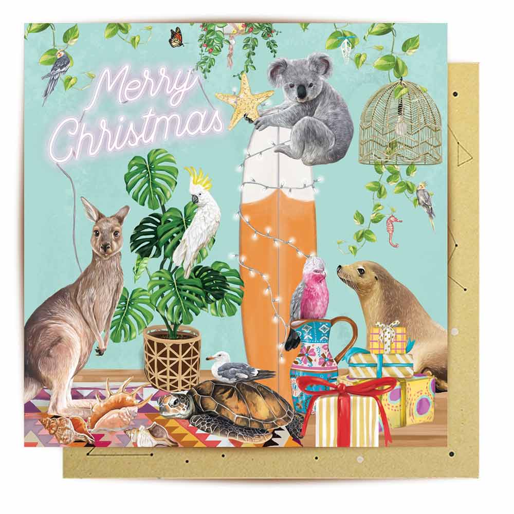 Merry Christmas From The Australian Coast Greeting Card