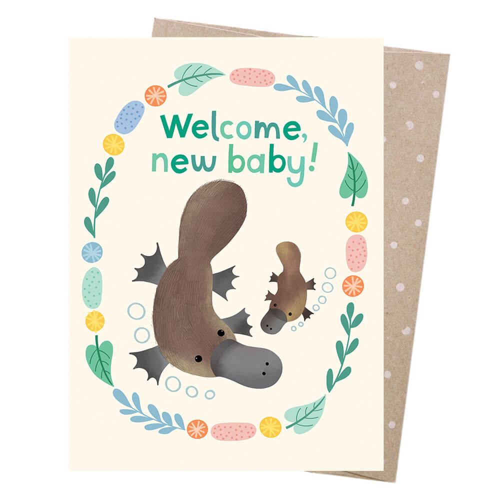 New Baby Card Australian Made Platypus