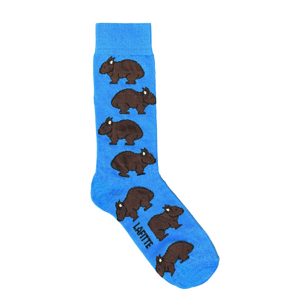 Novelty Socks Australia Blue Wombat Loco Lafitte