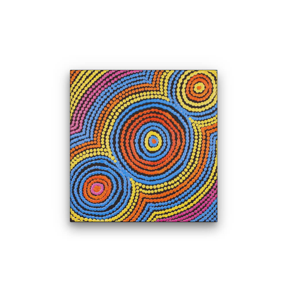 Ready to Hang Aboriginal Art - Pikilyi Jukurrpa 30 x 30cm
