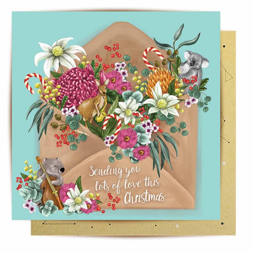 Sending Australian Love This Christmas Greeting Card