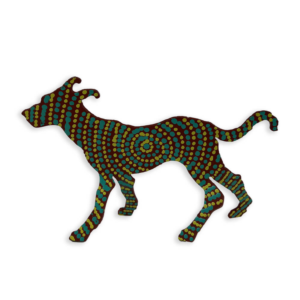 Aboriginal Art Metal Desert Dog