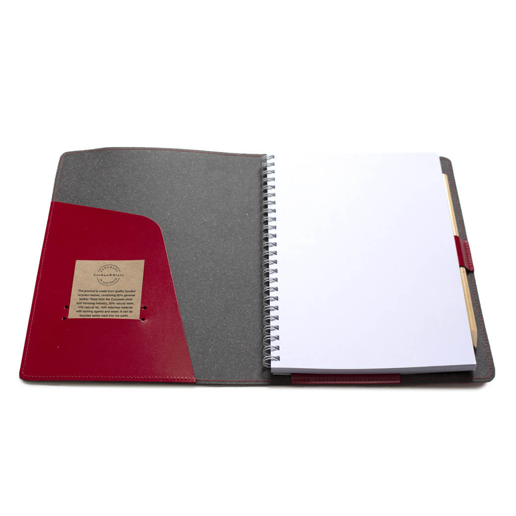 Sustainable Gifts Australia Recycled Red Leather Journal BitsofAustralia