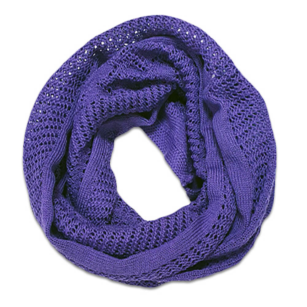 Woollen Scarf for Women Merino Loop Infinity  Purple Gifts for Women