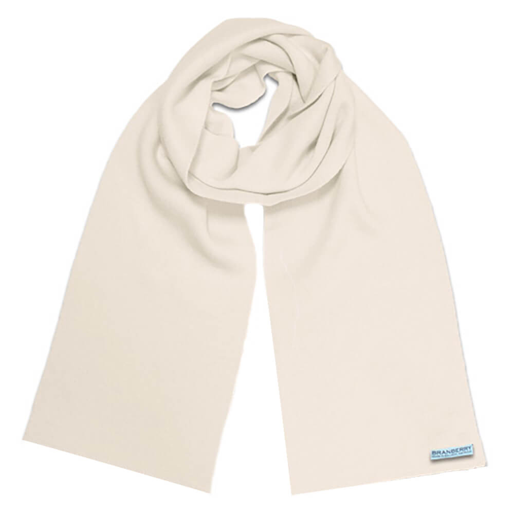 Wool Scarf Australian Made by Branberry Interknit White