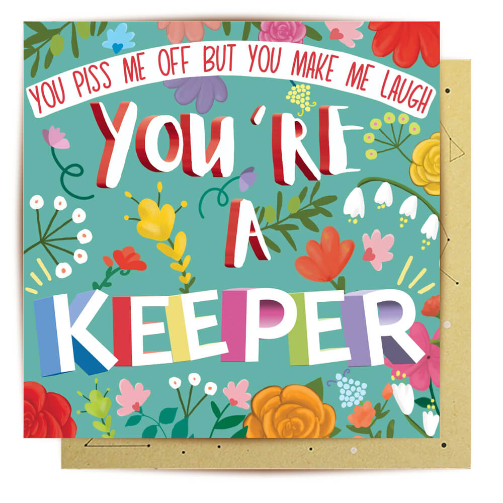 You Are a Keeper Valentines Card Australia by La La Land