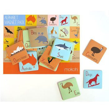 Australian Made Gifts &amp; Souvenirs with the Alphabet Magnet Pack -by Mokoh Design. For the best Australian online shopping for a Accessories