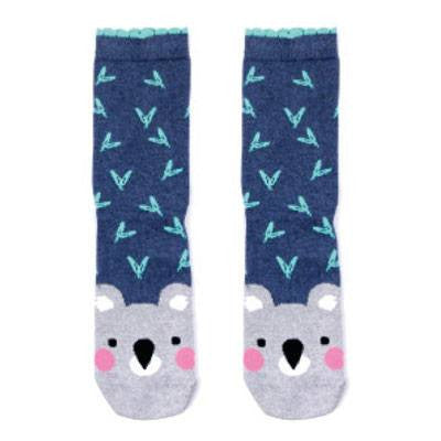 Australian Made Gifts & Souvenirs with the Womens Koala Socks Blue -by Bellbrae. For the best Australian online shopping for a Socks