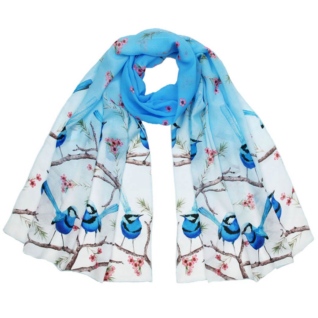 Australian scarves - blue wren design