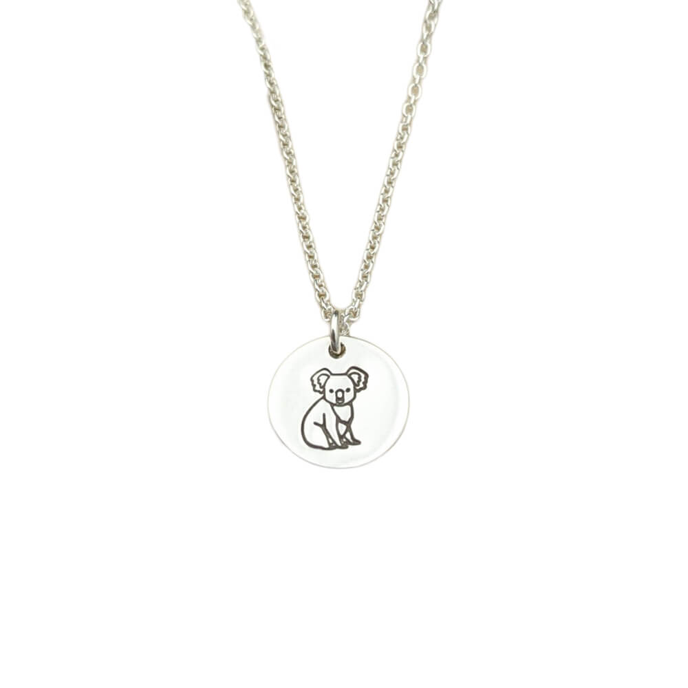 koala stamped sterling silver jewellery erink