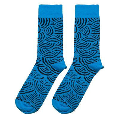 Australian Made Gifts &amp; Souvenirs with the Blue Aboriginal Artwork Socks -by Alperstein Designs. For the best Australian online shopping for a Socks - 1